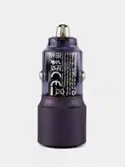 Фиолетовый автомобильное зарядное устройство Borofone BZ20A, 65W и 18W