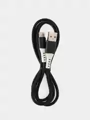 Черный usb - Type-C кабель для зарядки телефона Android / быстрая зарядка 3A / силикон, термостойкий