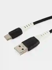 Черный usb - Type-C кабель для зарядки телефона Android / быстрая зарядка 3A / силикон, термостойкий