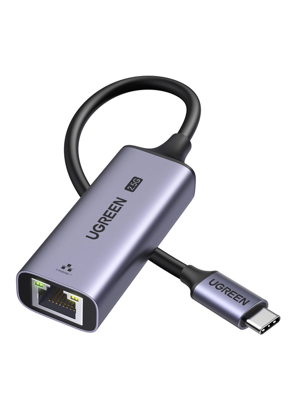 Адаптер UGREEN CM648 (25051) USB-A 3.0 to RJ45 2.5G Ethernet Adapter. Цвет: серый