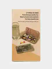 Розовый таблетница на 7 дней, контейнер - органайзер для лекарств