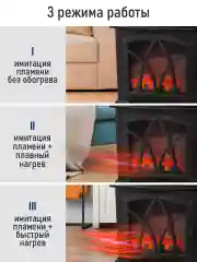 Черный камин электрический STINGRAY ST-FP4201B электрокамин черный