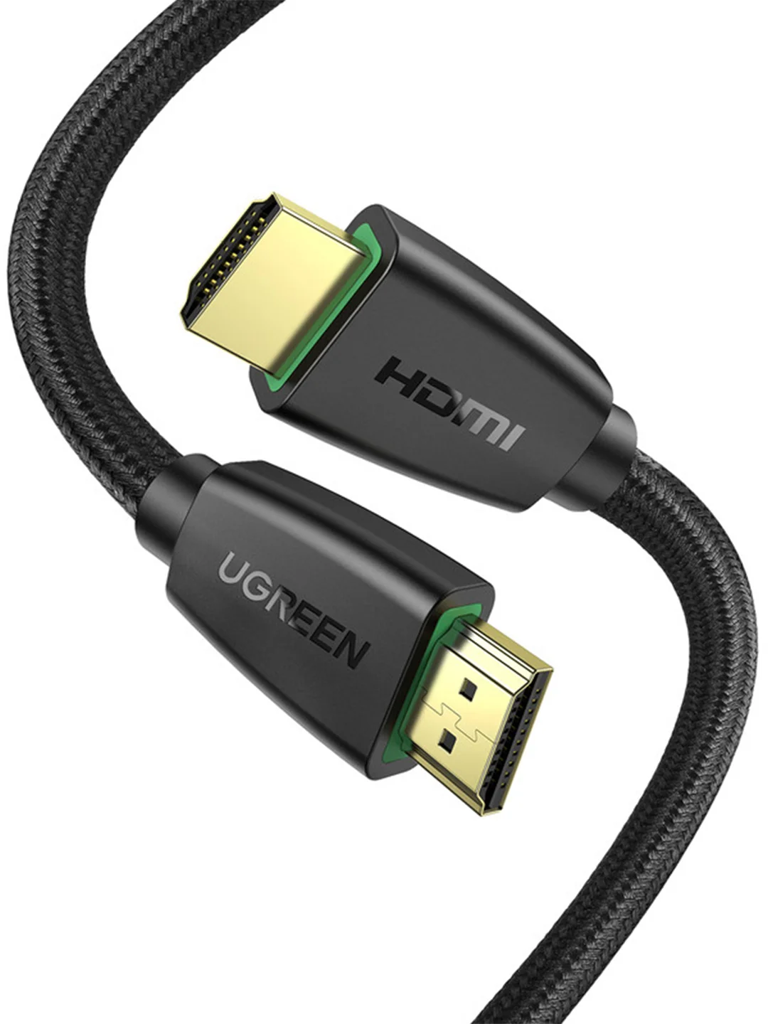 Черный кабель UGREEN HD118 (40410) HDMI Male To Male Cable With Braid. Длина 2 м. Цвет: черный