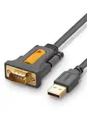 Черный кабель UGREEN CR104 (20210) USB 2.0 A To DB9 RS-232 Male Adapter Cable. Длина 1 м.