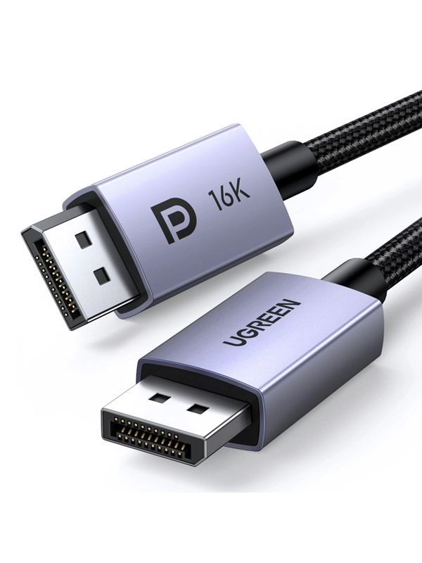 Кабель UGREEN DP118 (15384) Display Port Male To Male 16K Cable. Длина: 2м. Цвет: серый