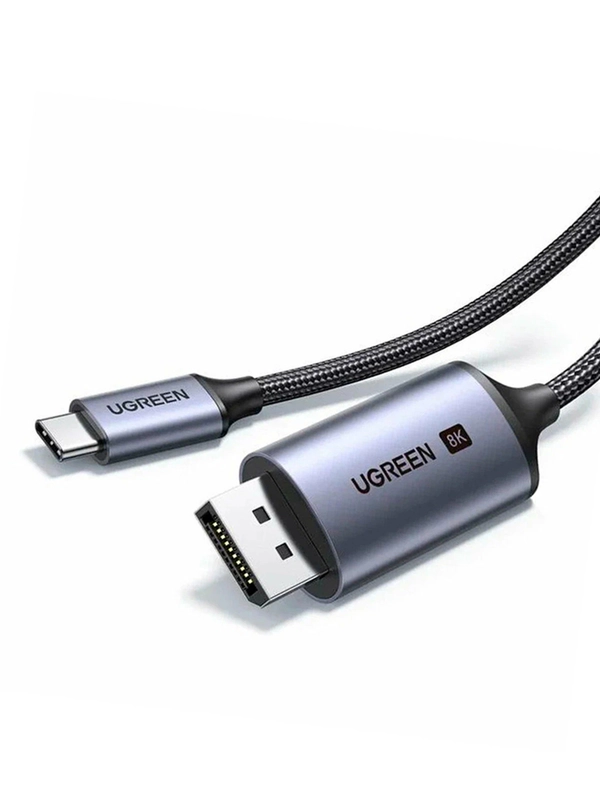 Кабель UGREEN CM556 (25839) USB-C to DisplayPort 8K Cable. Длина: 3м. Цвет: серый