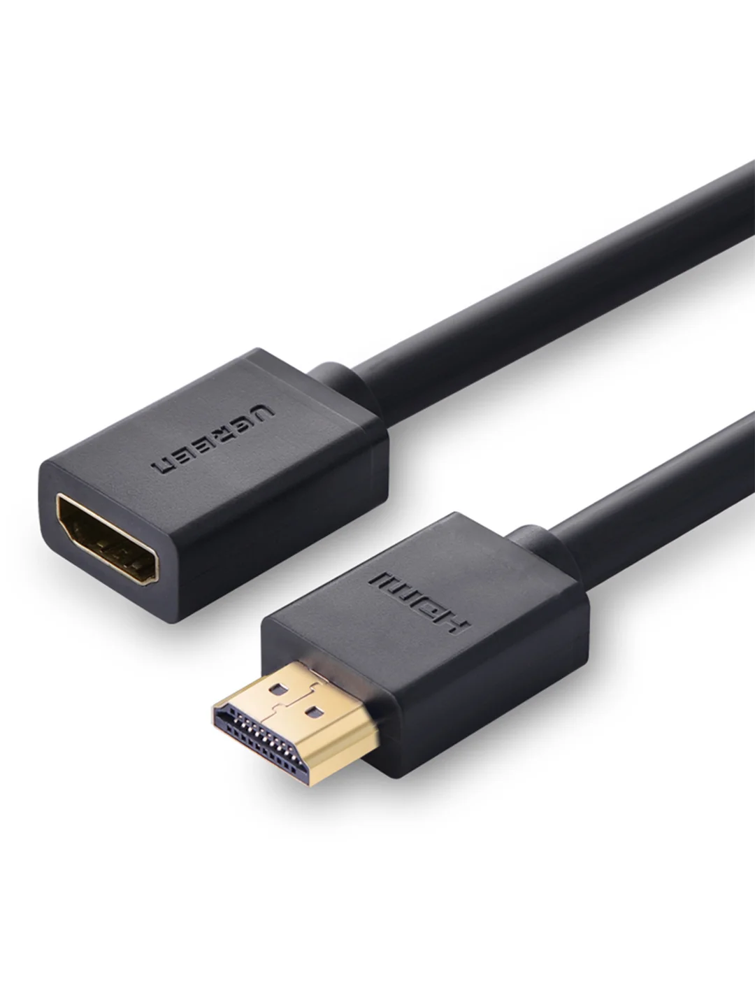 Черный кабель UGREEN HD107 (10145) HDMI Male to Female Cable в оплетке. Длина 3м. Цвет: черный
