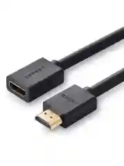 Черный кабель UGREEN HD107 (10145) HDMI Male to Female Cable в оплетке. Длина 3м. Цвет: черный