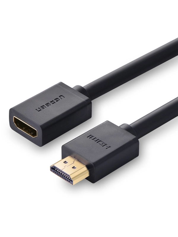 Кабель UGREEN HD107 (10145) HDMI Male to Female Cable в оплетке. Длина 3м. Цвет: черный