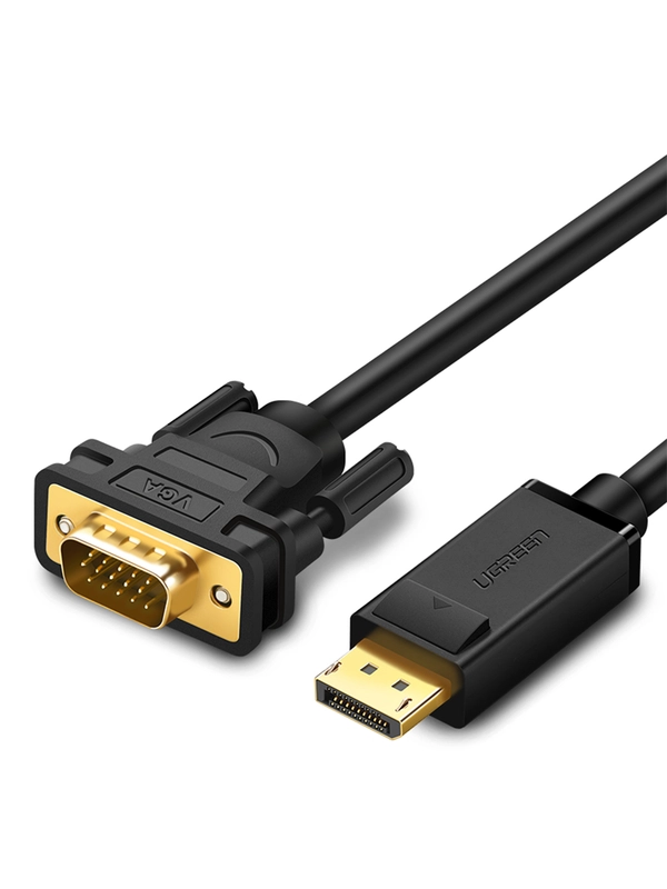 Кабель UGREEN DP105 (10247) DP Male to VGA Male Cable. Длина 1,5 м. Цвет: черный