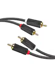 Черный кабель UGREEN AV104 (10517) 2RCA Male to 2RCA Male Cable. Длина: 1,5 м. Цвет: черный