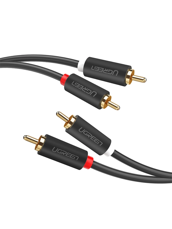Кабель UGREEN AV104 (10517) 2RCA Male to 2RCA Male Cable. Длина: 1,5 м. Цвет: черный