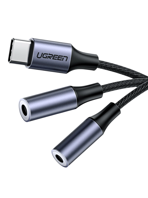 Разветвитель UGREEN AV144 (30732) USB Type C Male to 35mm 2 Female Audio Cable