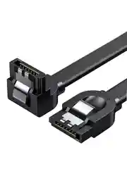 Черный кабель угловой UGREEN US217 (30797) SATA 3 Data Cable 90° угол. Длина: 0,5 м. Цвет: черный