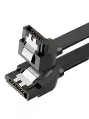 Черный кабель угловой UGREEN US217 (30797) SATA 3 Data Cable 90° угол. Длина: 0,5 м. Цвет: черный
