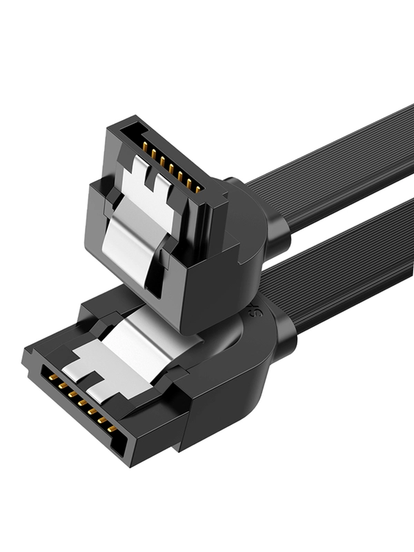 Кабель угловой UGREEN US217 (30797) SATA 3 Data Cable 90° угол. Длина: 0,5 м. Цвет: черный