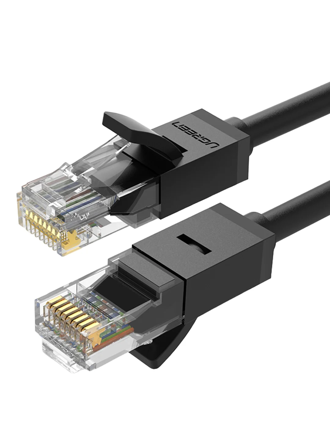 Черный кабель сетевой UGREEN NW102 (60545) Cat 6 8-Core U/UTP Ethernet Cable. Длина: 1,5м.