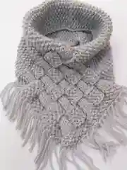 Серый меланж снуд зимний, женский "Тёплая душа"