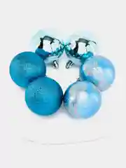 Ледяной набор новогодних елочных шаров, 6 штук