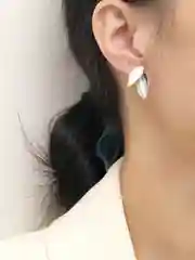 Серьги гвоздики листья, сережки лепестки, женские серьги