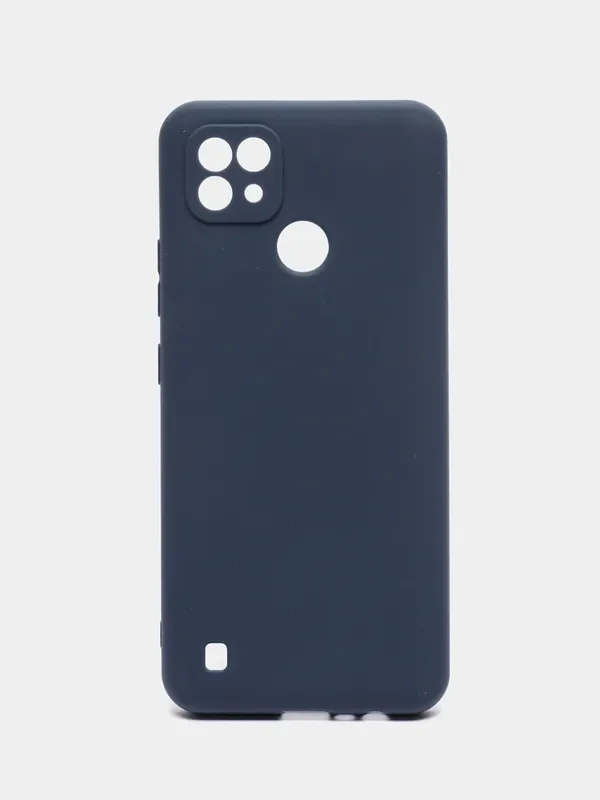 Синий чехол для Realme C21 силиконовый (Реалми С21)