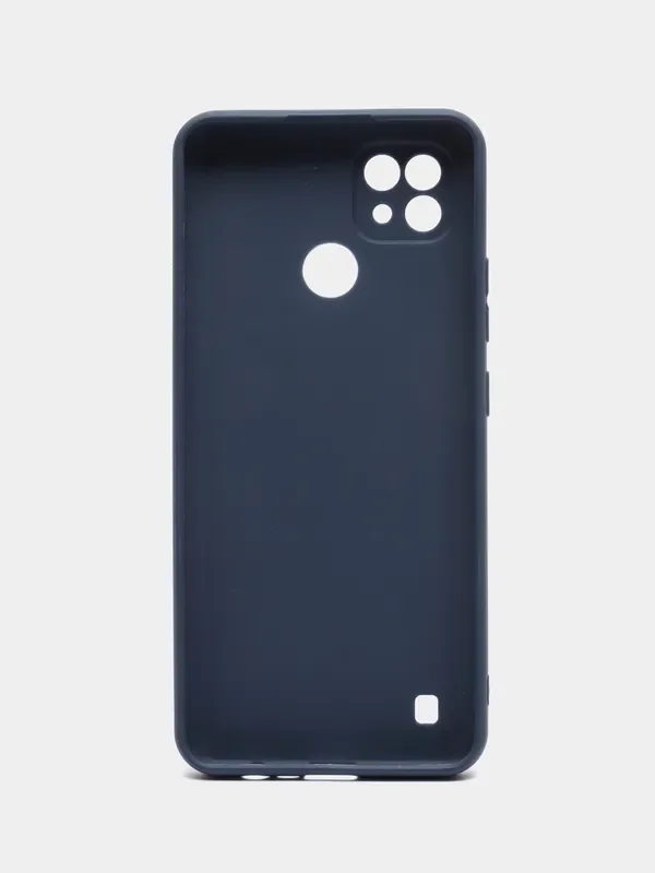 Синий чехол для Realme C21 силиконовый (Реалми С21)