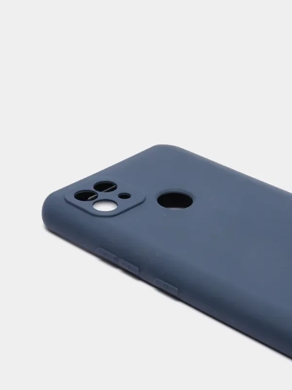 Синий чехол для Realme C21 силиконовый (Реалми С21)