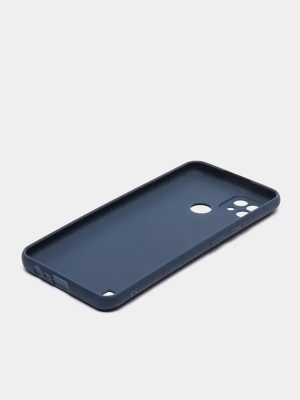 Синий чехол для Realme C21 силиконовый (Реалми С21)