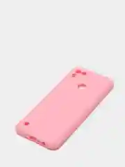 Розовый чехол для Realme C21 силиконовый (Реалми С21)