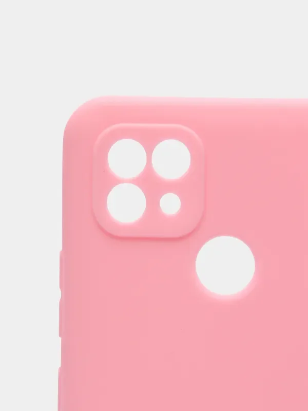 Розовый чехол для Realme C21 силиконовый (Реалми С21)