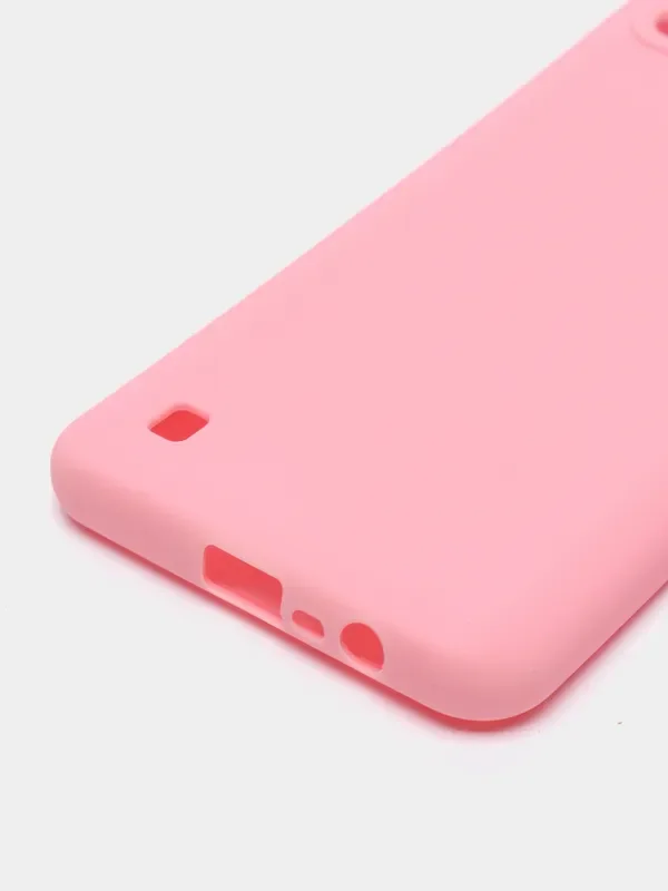 Розовый чехол для Realme C21 силиконовый (Реалми С21)