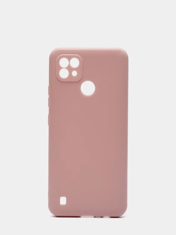 Коралловый чехол для Realme C21 силиконовый (Реалми С21)