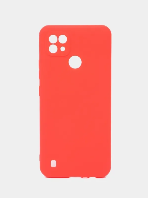 Красный чехол для Realme C21 силиконовый (Реалми С21)