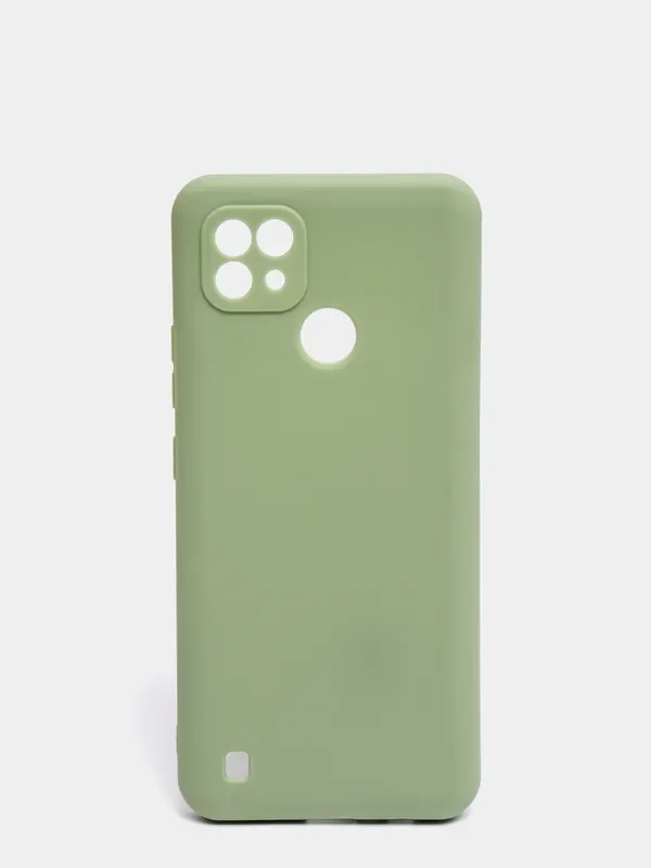Лесной зеленый чехол для Realme C21 силиконовый (Реалми С21)