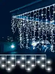 Гирлянда штора - занавес 1,5*1 м, длина кабеля 3 м, гирлянда на окно