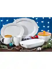 Блюдо 30,5х23х2 см Elan Gallery Снежинки