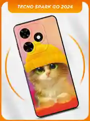Чехол на Tecno Spark Go 2024/20C / Текно Спарк Го 2024/20C черный, с принтом