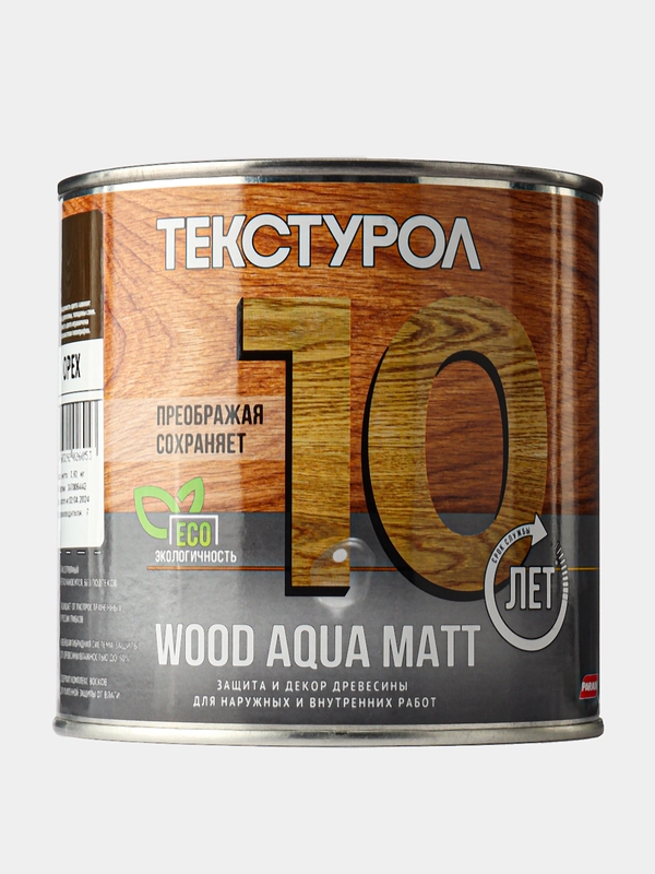 Текстурол WOOD AQUA MATT, защитно-декоративное средство на водной основе, Орех, 0,8 л