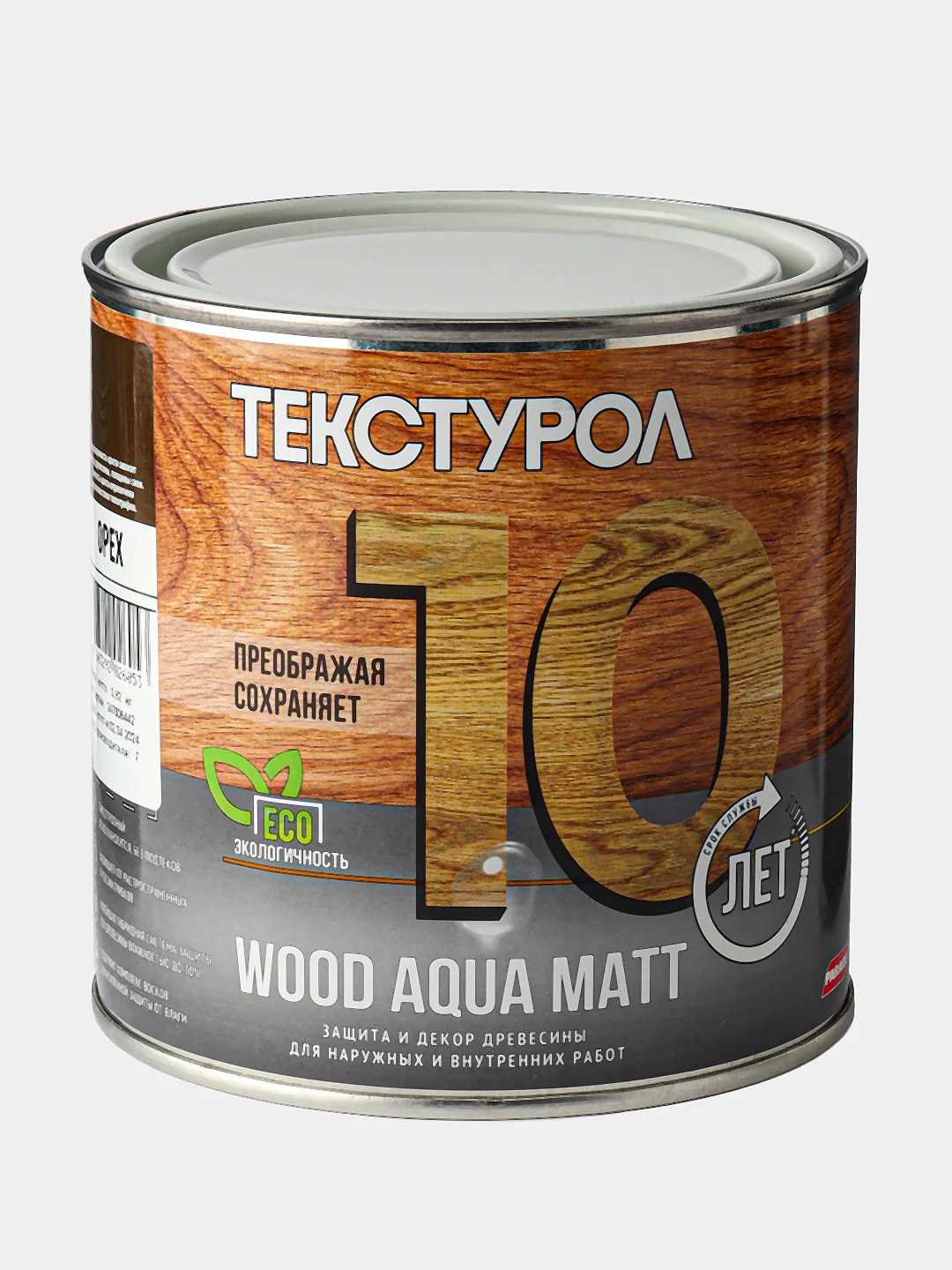 Текстурол WOOD AQUA MATT, защитно-декоративное средство на водной основе, Орех, 0,8 л