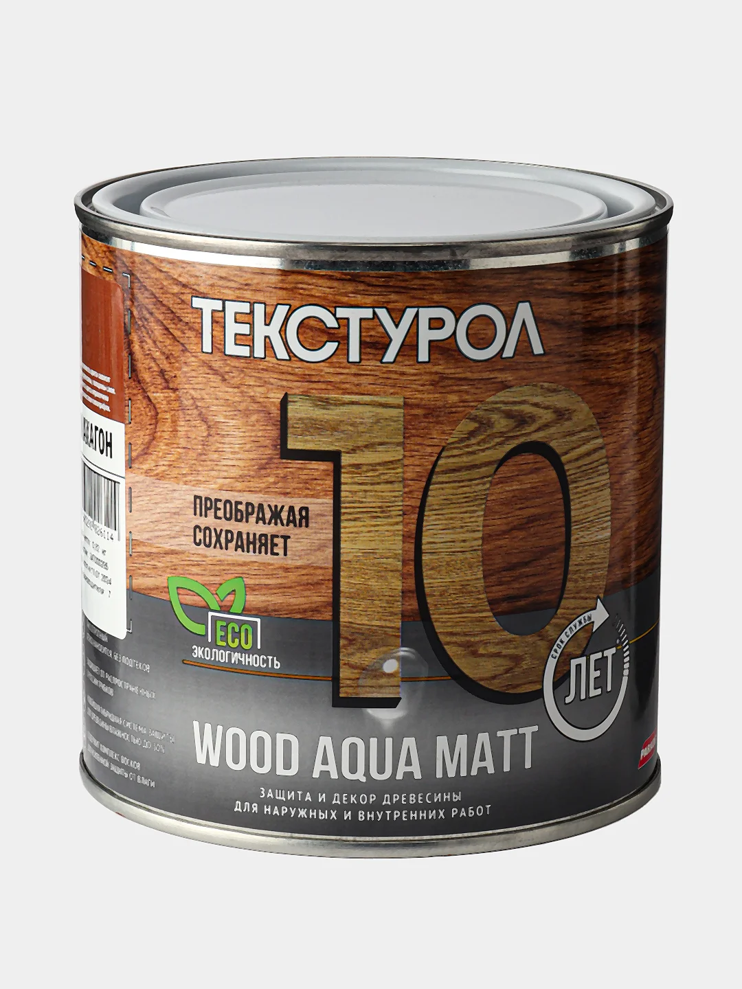 Текстурол WOOD AQUA MATT, защитно-декоративное средство на водной основе, Махагон, 0,8 л