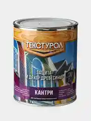 Белый текстурол Кантри, Кроющий антисептик-краска для дерева, Белый (база А), 0,9 л