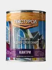 Белый текстурол Кантри, Кроющий антисептик-краска для дерева, Белый (база А), 0,9 л