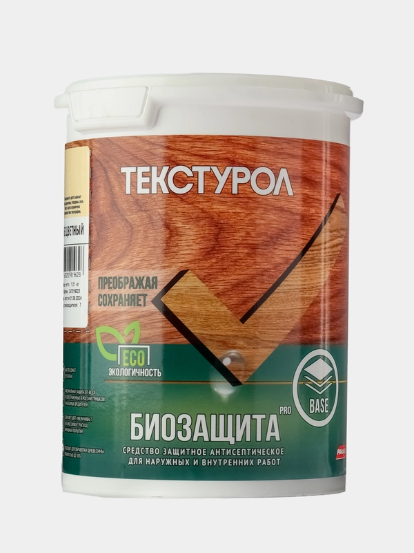 Текстурол биозащита PRO, универсальный грунт-антисептик для древесины, бесцветный, 1 л