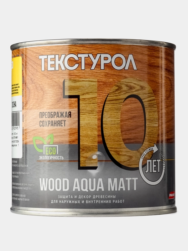 Текстурол WOOD AQUA MATT, защитно-декоративное средство на водной основе, Сосна, 0,8 л