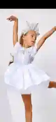 Белый платье Снежнка Звездочка