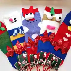 Носки женские теплые новогодние яркие