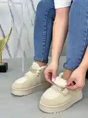 Кремовый ботинки женские зимние, угги женские