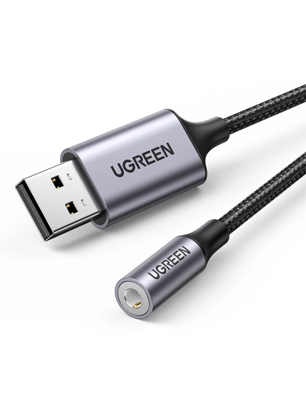 Адаптер UGREEN CM477 (30757) USB 20 to 35mm Audio Adapter Aluminum Alloy