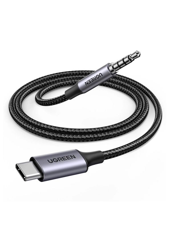 Кабель UGREEN CM734 (35056) USB-C to 3.5mm Audio Cable With Chip. Длина: 1м. Цвет: серый