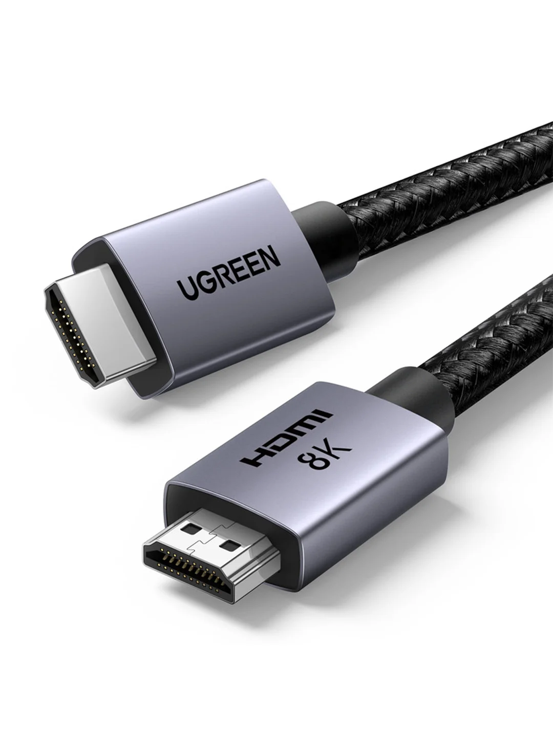Серый кабель UGREEN HD171 (35376) HDMI 2.1 Male To Male 8K Cable. Длина: 5м. Цвет: серый